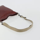 BOTTEGA VENETA INTRECCIATO Bag Leather Bordeaux Silver 276357 Auth BA12816-7