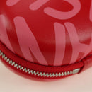 CHANEL Chain Pouch Shoulder Bag Leather Red Silver CC Auth BA12817SAM-8