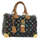 LOUIS VUITTON Monogram Multicolor Speedy 30 Handtasche Schwarz M92642 Auth BA12818V-1