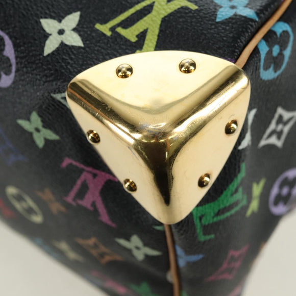 LOUIS VUITTON Monogram Multicolor Speedy 30 Handtasche Schwarz M92642 Auth BA12818V