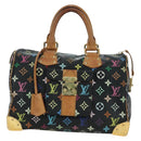 LOUIS VUITTON Monogram Multicolor Speedy 30 Handtasche Schwarz M92642 Auth BA12818V-13