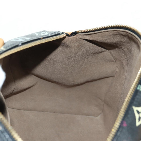 LOUIS VUITTON Monogram Multicolor Speedy 30 Handtasche Schwarz M92642 Auth BA12818V