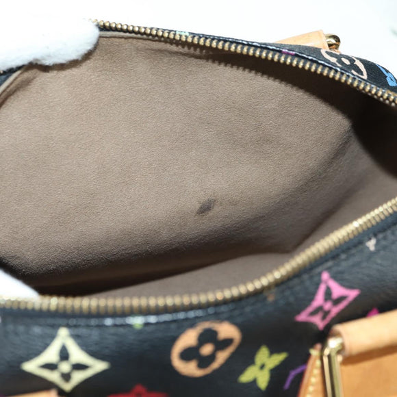 LOUIS VUITTON Monogram Multicolor Speedy 30 Handtasche Schwarz M92642 Auth BA12818V
