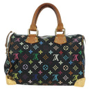 LOUIS VUITTON Monogram Multicolor Speedy 30 Handtasche Schwarz M92642 Auth BA12818V-2