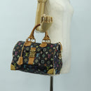 LOUIS VUITTON Monogram Multicolor Speedy 30 Handtasche Schwarz M92642 Auth BA12818V-31