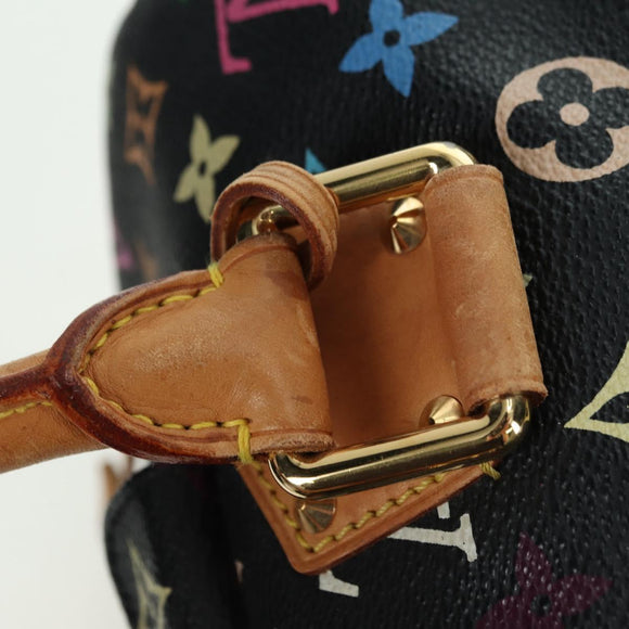 LOUIS VUITTON Monogram Multicolor Speedy 30 Handtasche Schwarz M92642 Auth BA12818V
