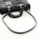 Christian Dior Lady Dior Canage Large Bag Patent 2way Black Auth BA12820SAV-9
