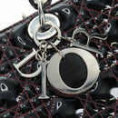 Christian Dior Lady Dior Canage Large Bag Patent 2way Black Auth BA12820SAV-20