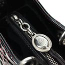 Christian Dior Lady Dior Canage Large Bag Patent 2way Black Auth BA12820SAV-22