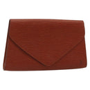 LOUIS VUITTON Epi Art Deco Clutch Bag Brown M52633 LV Auth BA12822-1