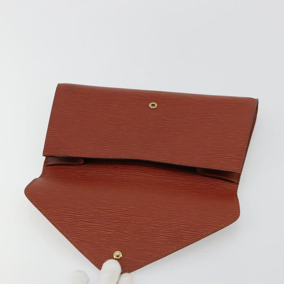 LOUIS VUITTON Epi Art Deco Clutch Bag Brown M52633 LV Auth BA12822