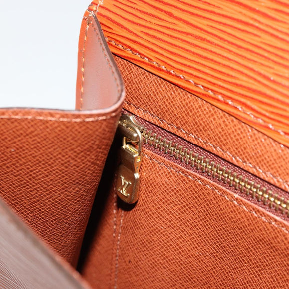 LOUIS VUITTON Epi Art Deco Clutch Bag Brown M52633 LV Auth BA12822
