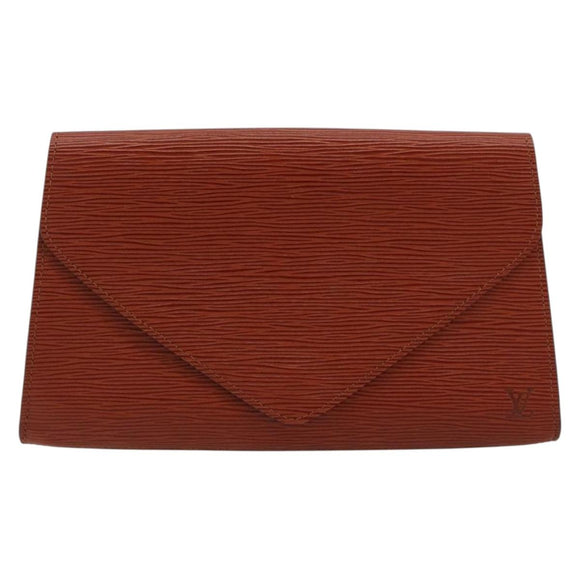 LOUIS VUITTON Epi Art Deco Clutch Bag Brown M52633 LV Auth BA12822