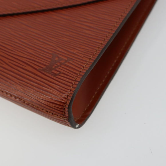 LOUIS VUITTON Epi Art Deco Clutch Bag Brown M52633 LV Auth BA12822