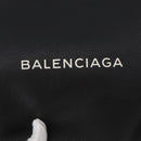 BALENCIAGA Everyday Clutch Bag Leather Black Silver 485110 Auth BA12823A-12