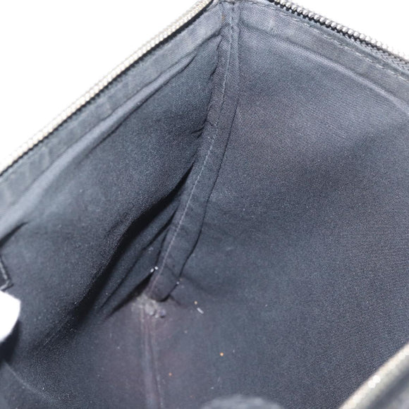 BALENCIAGA Everyday Clutch Bag Leather Black Silver 485110 Auth BA12823A