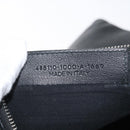 BALENCIAGA Everyday Clutch Bag Leather Black Silver 485110 Auth BA12823A-18