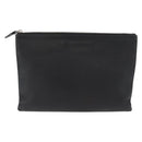 BALENCIAGA Everyday Clutch Bag Leather Black Silver 485110 Auth BA12823A-3
