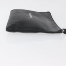 BALENCIAGA Everyday Clutch Bag Leather Black Silver 485110 Auth BA12823A-4