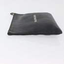 BALENCIAGA Everyday Clutch Bag Leather Black Silver 485110 Auth BA12823A-5