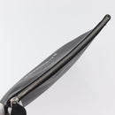 BALENCIAGA Everyday Clutch Bag Leather Black Silver 485110 Auth BA12823A-6