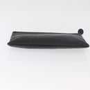 BALENCIAGA Everyday Clutch Bag Leather Black Silver 485110 Auth BA12823A-7