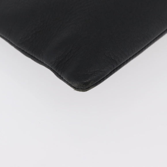 BALENCIAGA Everyday Clutch Bag Leather Black Silver 485110 Auth BA12823A