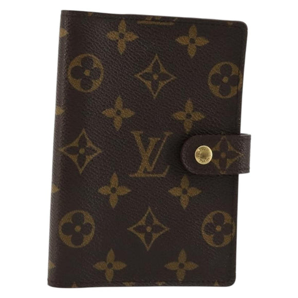 LOUIS VUITTON Monogram Agenda PM Day Planner Cover R20005 LV Auth BA12824