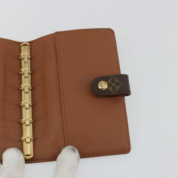 LOUIS VUITTON Monogram Agenda PM Day Planner Cover R20005 LV Auth BA12824