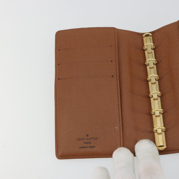 LOUIS VUITTON Monogram Agenda PM Day Planner Cover R20005 LV Auth BA12824