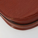 LOUIS VUITTON Epi Jeune Fille MM Shoulder Bag Brown M52153 LV Auth BA12827-15