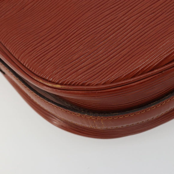 LOUIS VUITTON Epi Jeune Fille MM Shoulder Bag Brown M52153 LV Auth BA12827