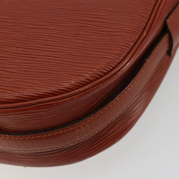 LOUIS VUITTON Epi Jeune Fille MM Shoulder Bag Brown M52153 LV Auth BA12827