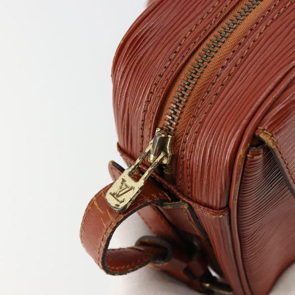 LOUIS VUITTON Epi Jeune Fille MM Shoulder Bag Brown M52153 LV Auth BA12827