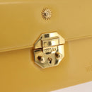 Gianni Versace Vanity Hand Bag Leather Yellow Gold Auth BA12828-18