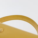 Gianni Versace Vanity Hand Bag Leather Yellow Gold Auth BA12828-14