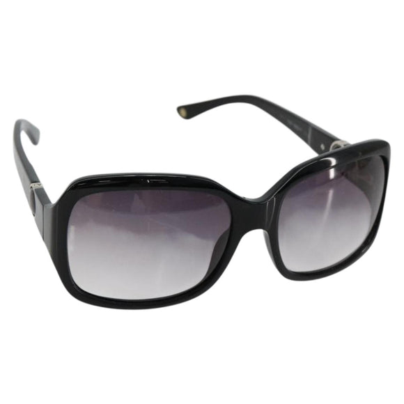 CHANEL COCO Mark Sunglasses plastic Black CC Auth BA12836