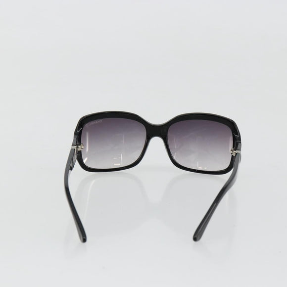 CHANEL COCO Mark Sunglasses plastic Black CC Auth BA12836