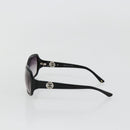CHANEL COCO Mark Sunglasses plastic Black CC Auth BA12836-3