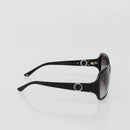 CHANEL COCO Mark Sunglasses plastic Black CC Auth BA12836-4