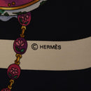 HERMES Carré 90 Sjaal ""Parmi les Fleurs Je Compte les Heures"" Auth BA12837V-11