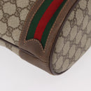 GUCCI GG Supreme Web Sherry Line Bag PVC Beige Gold 41 02 085 Auth BA12841-14