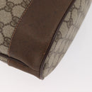 GUCCI GG Supreme Web Sherry Line Bag PVC Beige Gold 41 02 085 Auth BA12841-16