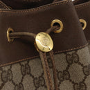 GUCCI GG Supreme Web Sherry Line Bag PVC Beige Gold 41 02 085 Auth BA12841-10