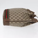 GUCCI GG Supreme Web Sherry Line Bag PVC Beige Gold 41 02 085 Auth BA12841-3