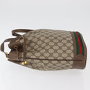 GUCCI GG Supreme Web Sherry Line Bag PVC Beige Gold 41 02 085 Auth BA12841-4