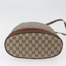 GUCCI GG Supreme Web Sherry Line Bag PVC Beige Gold 41 02 085 Auth BA12841-5
