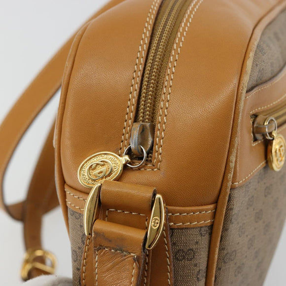 GUCCI Micro GG Supreme Shoulder Bag PVC Beige Gold 001 56 0942 Auth BA12842