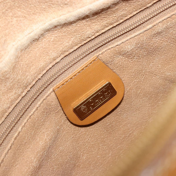 GUCCI Micro GG Supreme Shoulder Bag PVC Beige Gold 001 56 0942 Auth BA12842