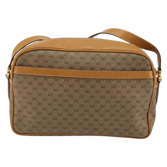 GUCCI Micro GG Supreme Shoulder Bag PVC Beige Gold 001 56 0942 Auth BA12842